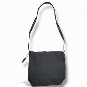 Nine West Forest Green Woven Fabric Crossbody Bag